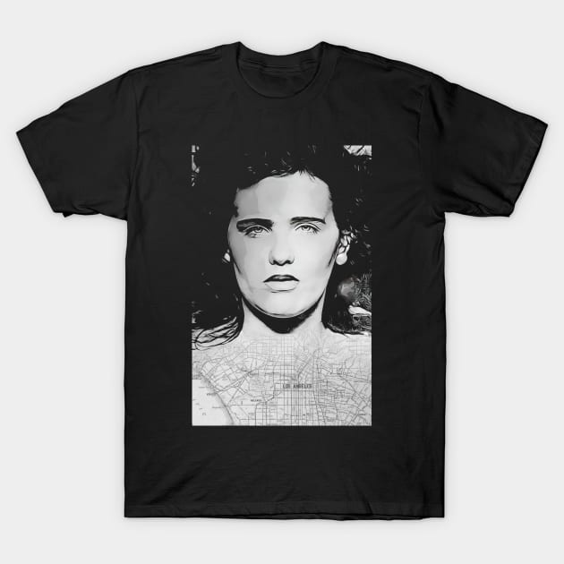 Elizabeth Short The Black Dahlia Design T-Shirt by HellwoodOutfitters